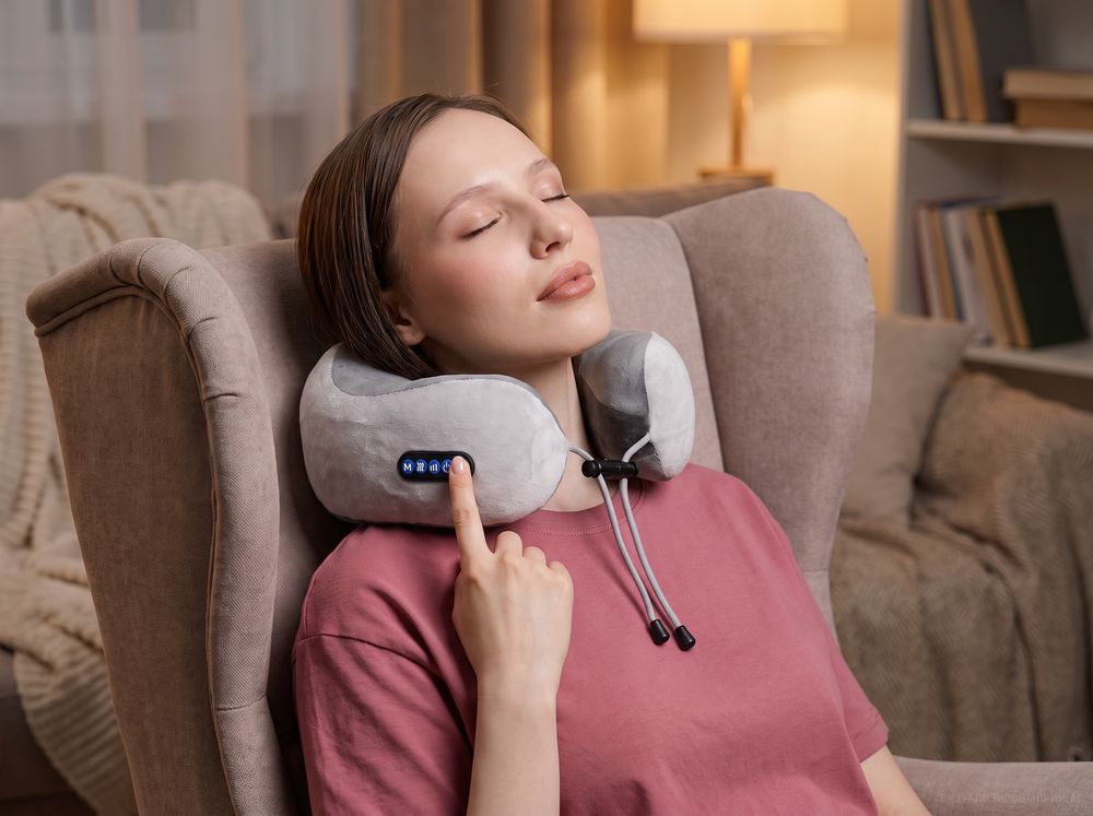 Дорожная подушка-массажер inRelax, ver.2, серая