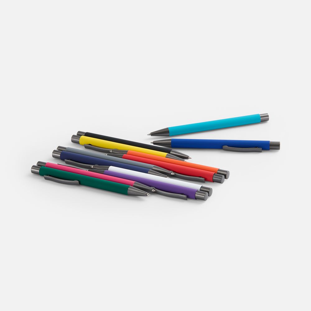Ручка шариковая Atento Soft Touch, серая